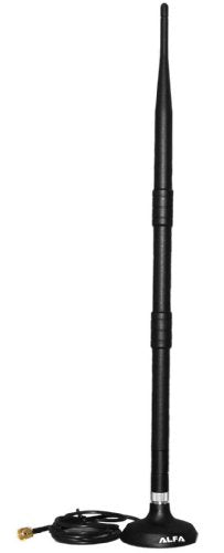 Alfa 9dBi WiFi Booster SMA OMNI-Directional High-Gain Screw-On Swivel Antenna with Magnetic Base for Belkin - F5D8230zh4, F5D7233zh, F5D8231zh4, F5D6001, F5D7000 and F5D7001
