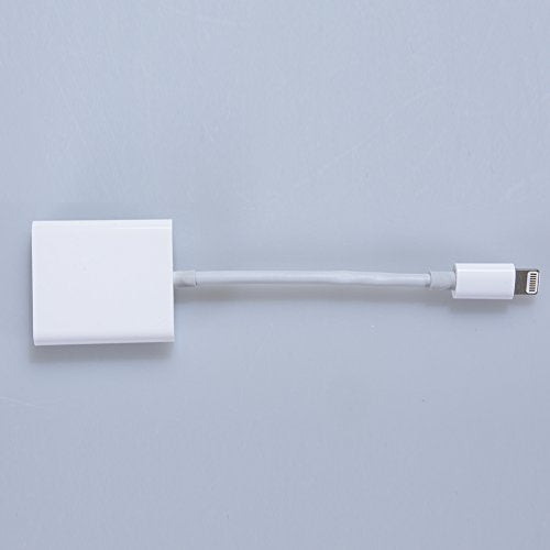 Ocamo OTG SD Card Reader Digital Camera Reader Adapter Cable for iPhone 5/6/7 and iPad White