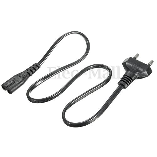 TONGROU 0.6M EU 2-Prong Laptop Desktop Adapter AC Power Supply Cable Cord Lead 2 Pin
