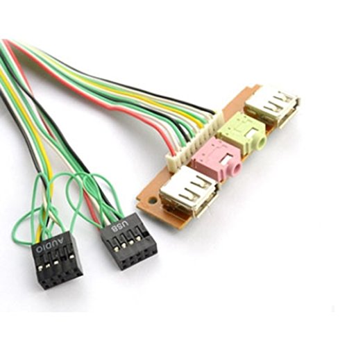 Sourcingmap® PC Computer Case Front Panel USB Audio Port Mic Earphone Cable Line