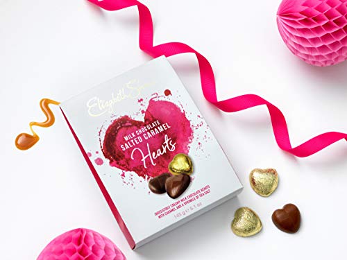 Elizabeth Shaw Heart Shaped Milk Chocolate Salted Caramel Perfect For Valentines and Mother's Day