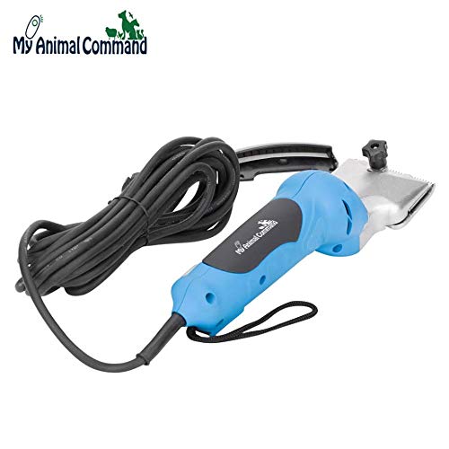 My Animal Command 110V Horse Clippers Professional Heavy Duty Kit, Professional Animal Grooming Clippers 2 Speeds Shaving Thick Coats Fur Horse Hair Ponies Equine Pigs Cattle Farm Livestock 2 Blades