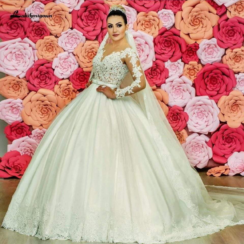 Wedding Gowns With Appliqued Train
