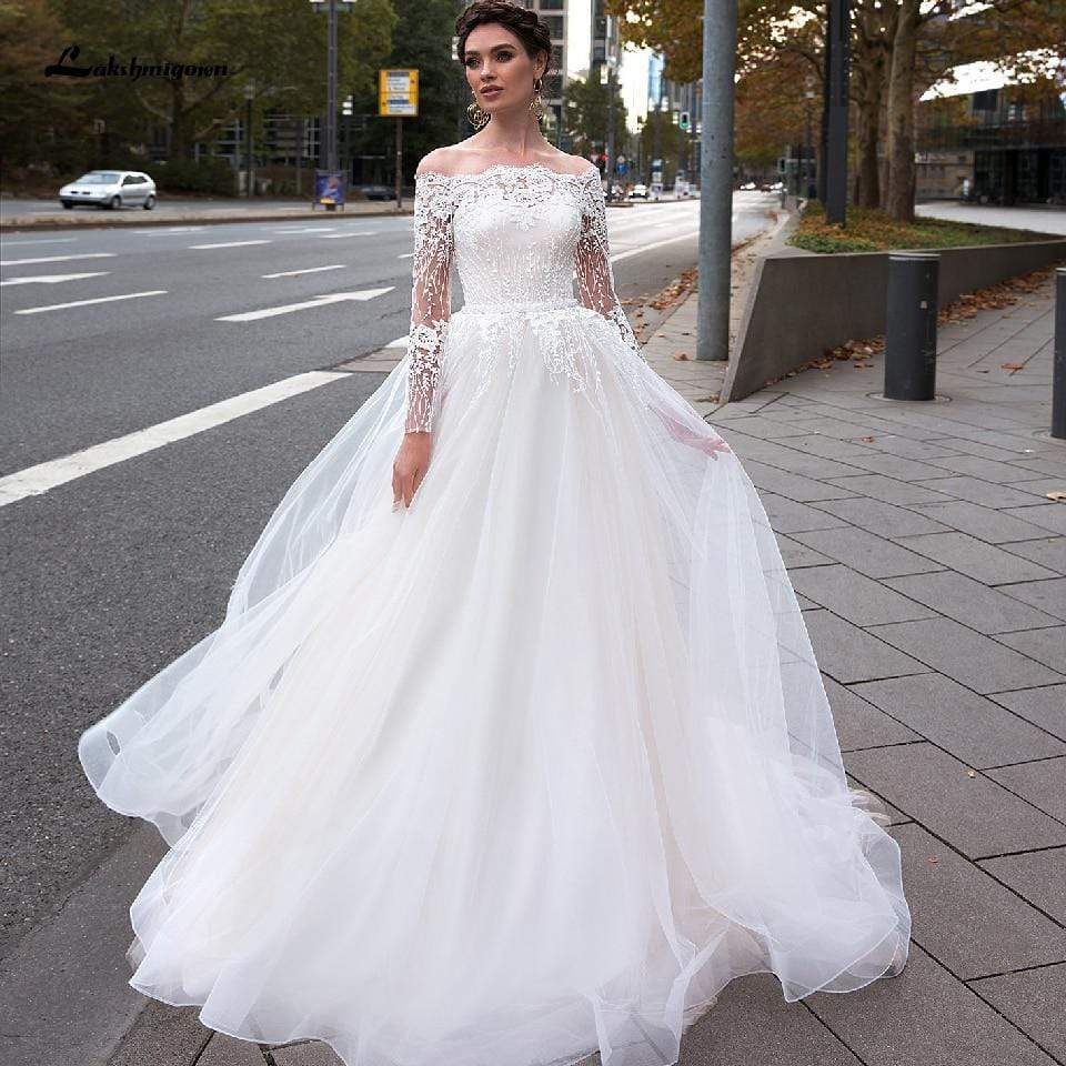 Off Shoulder Princess Wedding Gowns