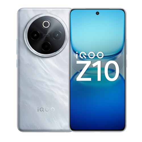 iQOO Z10 5G (Silver, 8GB RAM, 128GB Stroage) | India's Biggest Ever 7300 mAh Battery | Snapdragon 7s Gen 3 Processor | Brightest Quad Curved AMOLED Display in The Segment : Amazon.in