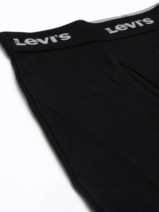 Levi's Cotton 001 Classic Boxer Brief for Men with Contoured Double Pouch, Tag Free Comfort & Smartskin Technology (Pack of 2), Medium