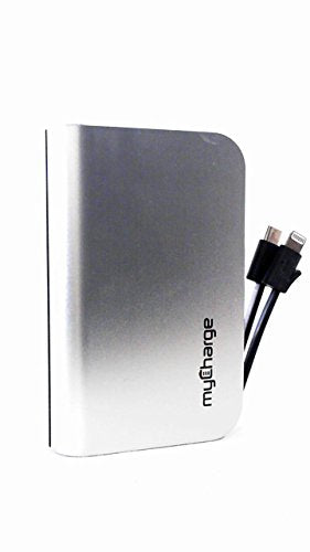 MyCharge HubPlus Portable Charger For iPhone/iPad Universal Micro USB Battery Silver