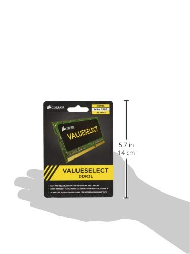 Corsair CMSO8GX3M1C1333C9 Value Select 8 GB (1 x 8 GB) DDR3L 1600 Mhz Unbuffered C9 204 Pin SODIMM Module -Green