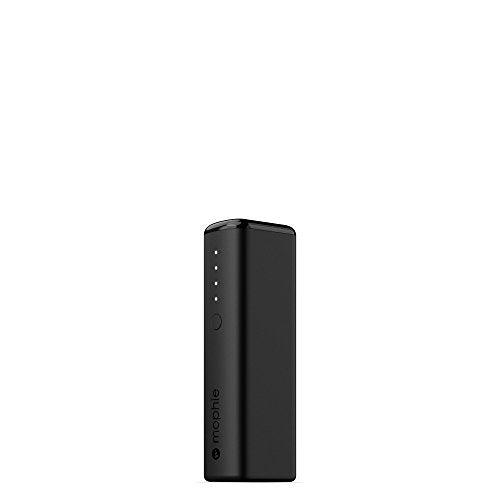 Mophie Power Bank, 2600mAh Portable Charger Ultra Compact External Battery PowerBank with 1 Amp High-Speed Charging (Genuine 2600mAh Capacity) - Black