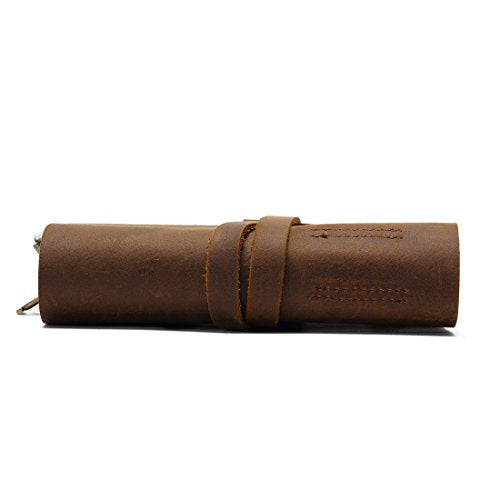 Small Pocket Refillable Travellers Notebook Handmade Leather Journal AMAZING BUNDLE Vintage Antique Genuine Leather Travel Diary for Men Women Students TN + Pen Zip Bag Notes Sketching Drawing 14x11cm
