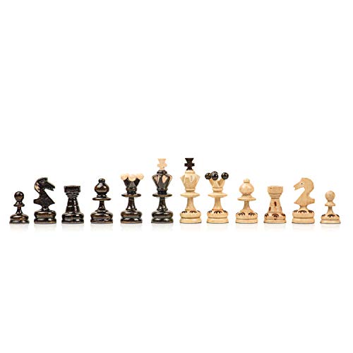 Amazinggirl Schachspiel Schach Schachbrett Holz hochwertig - Chess Board Set klappbar mit Schachfiguren groß für Kinder und Erwachsene