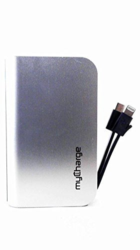 MyCharge HubPlus Portable Charger For iPhone/iPad Universal Micro USB Battery Silver