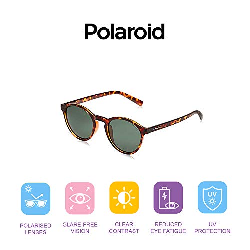 Polaroid - PLD 1013/S - Occhiali da sole Uomo Rotondi - Polarizzati - Materiale leggero - Custodia protettiva inclusa