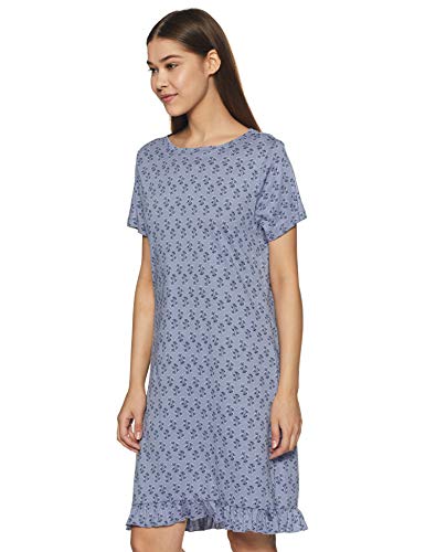 Jockey Cotton a-line Dress (RX25_Infinity Blue Assorted Prints_M)