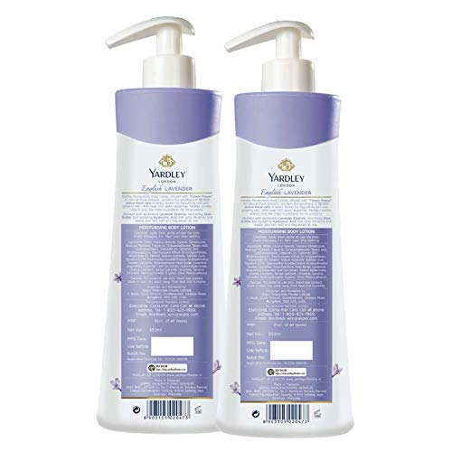 Yardley London English Lavender Moisturising Hand & Body Lotion, 350ml (Pack of 2)