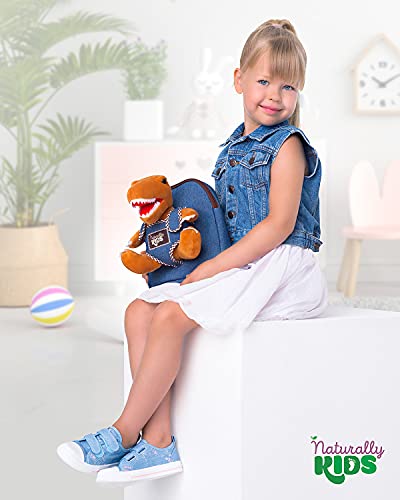Naturally KIDS Backpack - Toddler Backpack for Girls Boys w Stuffed Animal - Gifts for 3 4 5 6 7 Year Old Boys Toys
