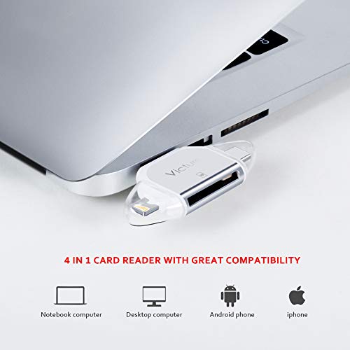 Vist Trail Game Camera Viewer for iPhone iPad Mac Android, Micro SD and SD Memory Card Reader for Wildlife Surveillance Photos and Videos on Smartphone