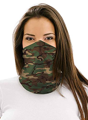 Aleumdr Seamless Face Cover Bandanas For Anti Dust 2020 Neck Gaiter Print Camouflage Scarf Cool Women Unisex Headband Headwear