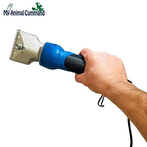 My Animal Command 110V Horse Clippers Professional Heavy Duty Kit, Professional Animal Grooming Clippers 2 Speeds Shaving Thick Coats Fur Horse Hair Ponies Equine Pigs Cattle Farm Livestock 2 Blades