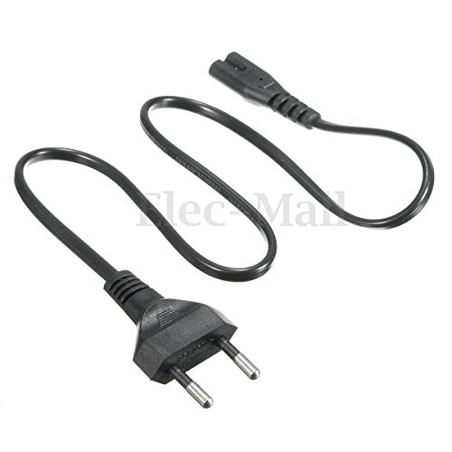 TONGROU 0.6M EU 2-Prong Laptop Desktop Adapter AC Power Supply Cable Cord Lead 2 Pin