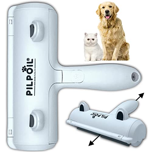 Brosse attrape poil - Anti Poils Animaux Chat, Chien, Brosse Ramasse Enlève Poils_ Electrostatique et Réutilisable, Rouleau à Poils d'animaux, Épilateur(Arbre à chat/canapé/Voiture/lit/Tapis)-Pilpoil_