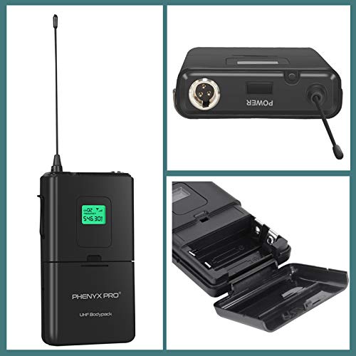 Phenyx Pro PTU-5000 546.3MHz Wireless BodyPack Transmitter, 260ft Operation Coverage