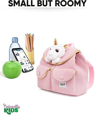 Naturally KIDS Backpack - Toddler Backpack for Girls Boys w Stuffed Animal - Gifts for 3 4 5 6 7 Year Old Boys Toys