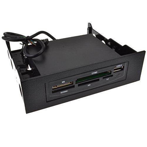 Internal Memory Card Reader for 5.25 CD/DVD Bay With USB Port BLACK