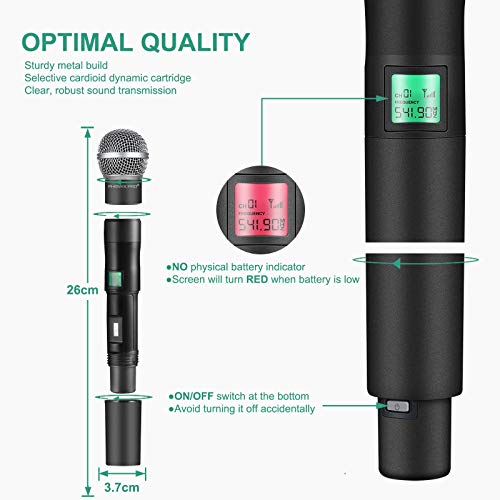 Phenyx Pro 4-Channel UHF Wireless Microphone System (PTU-5000)