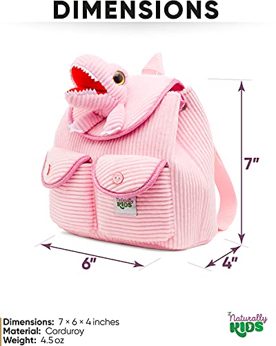 Naturally KIDS Backpack - Toddler Backpack for Girls Boys w Stuffed Animal - Gifts for 3 4 5 6 7 Year Old Boys Toys