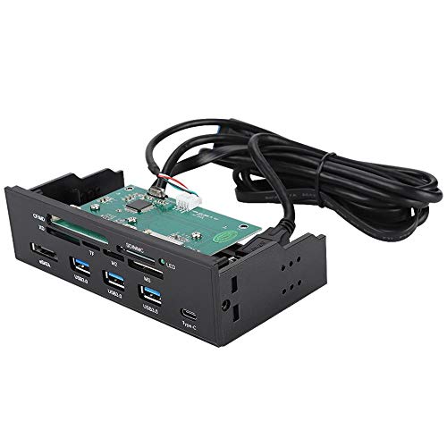 Garsent Internal Card Reader, 5.25inches Multifunction Internal Card Reader Dashboard PC Front Panel Support M2, MSO, SD, MS, XD, 64G CF Card.