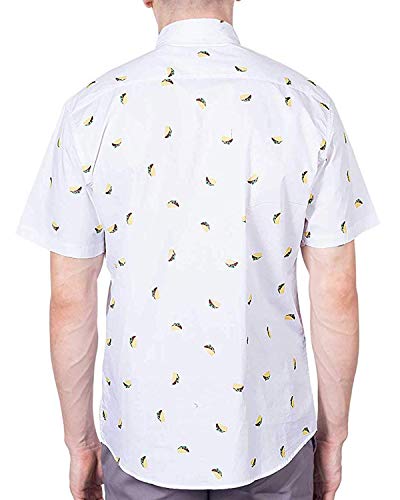 Visive Mens Hawaiian Shirt Short Sleeve Button Down Shirts (Taco,Large)