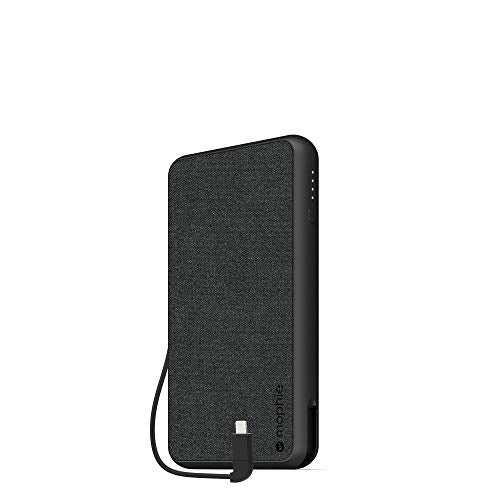 Mophie Powerstation Plus XL (10,000mAh) - Qi Wireless Charging with Built in Micro USB and Lighning Cables - Black