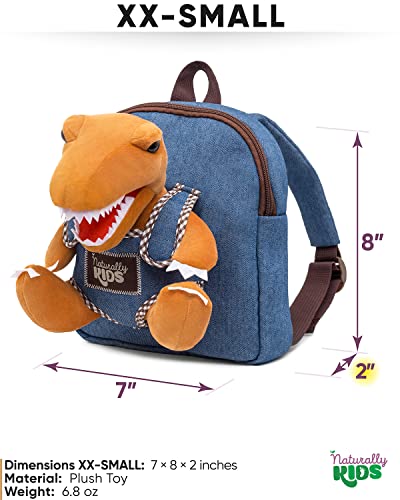Naturally KIDS Backpack - Toddler Backpack for Girls Boys w Stuffed Animal - Gifts for 3 4 5 6 7 Year Old Boys Toys