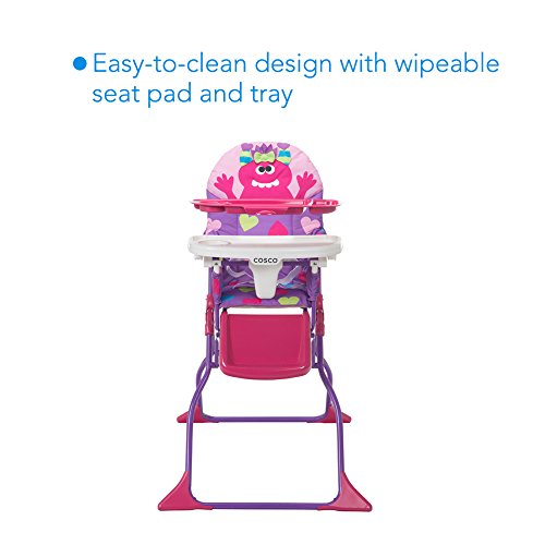 Cosco Simple Fold Deluxe High Chair, Monster Shelley