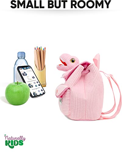 Naturally KIDS Backpack - Toddler Backpack for Girls Boys w Stuffed Animal - Gifts for 3 4 5 6 7 Year Old Boys Toys