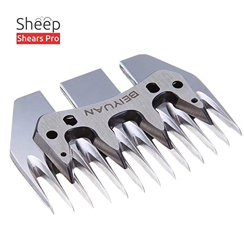 Sheep Shears Pro Clipper Blades Replacement Universal Sheep Cutter Blades Set (Blade and Cutter) with 2 x Sheep Clipper Oil Lubricant Bottles 6.8 Fl OZ (200ml)