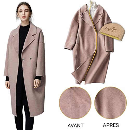 Rasoir Anti Bouloche, Brosse Anti Peluche, Nettoyeur de Peluches Manuel Peigne Cachemire Vêtement, Manteau, Pull, Réutilisable, Retire Poils d'animaux des Vêtements , 1 Brosse + Sac Offert | Pilpoil