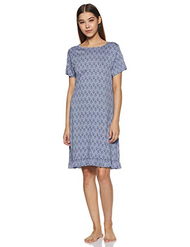 Jockey Cotton a-line Dress (RX25_Infinity Blue Assorted Prints_M)