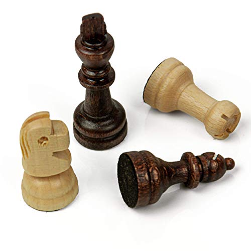 Amazinggirl Schachspiel groß Schach Schachbrett 30 cm - Staunton 3 Chess Set Tournament hochwertig Holz, klappbar Board Schachfiguren für Kinder Erwachsene