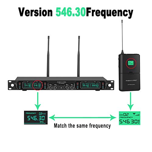 Phenyx Pro PTU-5000 546.3MHz Wireless BodyPack Transmitter, 260ft Operation Coverage