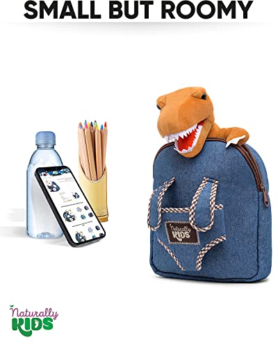 Naturally KIDS Backpack - Toddler Backpack for Girls Boys w Stuffed Animal - Gifts for 3 4 5 6 7 Year Old Boys Toys