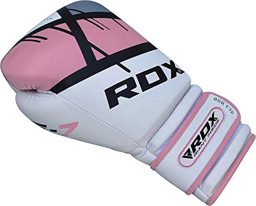 RDX Boxing Gloves for Training and Muay Thai, Maya Hide Leather Mitts for Fighting, Kickboxing, Sparring, EGO Glove for Punch Bag, Focus Pads, Thai Pad and Double End Ball Punching