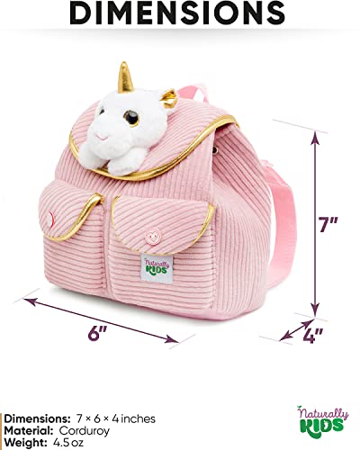 Naturally KIDS Backpack - Toddler Backpack for Girls Boys w Stuffed Animal - Gifts for 3 4 5 6 7 Year Old Boys Toys