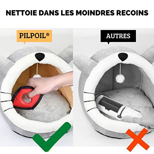 Brosse Anti Poils Chien Chat | Nettoyeur De Tapis | Enlève Poil Et Bouloche des Tapis, Vêtements, Canapé, Voiture Difficile D'accès. Rasoir Anti Bouloches Ramasse raclette Lint Remover Réutilisable