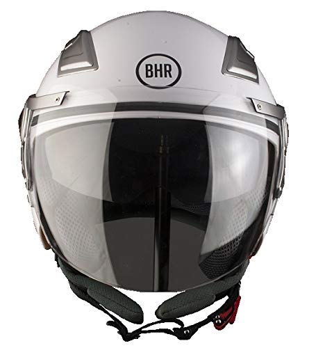 BHR 93317 Flip-Up Helmet, White, Large/Size : 59-60
