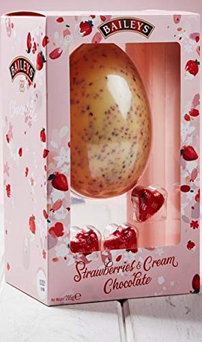 Baileys Strawberry & Cream Chocolate Selection ' Easter Egg Truffles 206g and Cream Hearts Gift Box 90g - Perfect for Easter and Valentines Celebrations