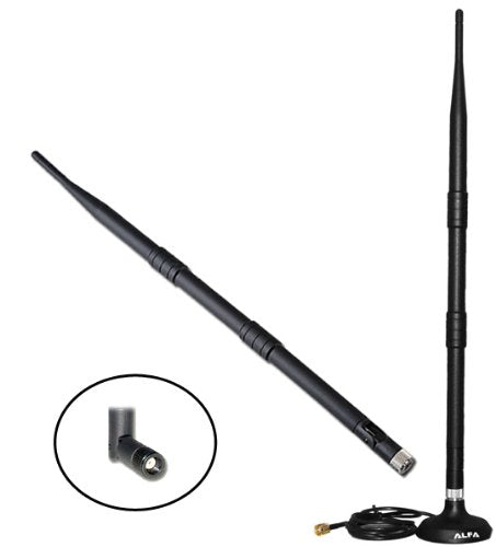 Alfa 9dBi WiFi Booster SMA OMNI-Directional High-Gain Screw-On Swivel Antenna with Magnetic Base for Hawking - HWP54G, HWR54G and HWBA54G
