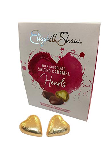 Elizabeth Shaw Heart Shaped Milk Chocolate Salted Caramel Perfect For Valentines and Mother's Day