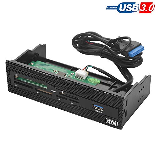 Internal Card Reader Dashboard, 5.25 In Multifunction Computer Card Reader Front Panel, Multimedia Dashboard Support for USB3.0 Port M2 SD MS XD CF TF Card